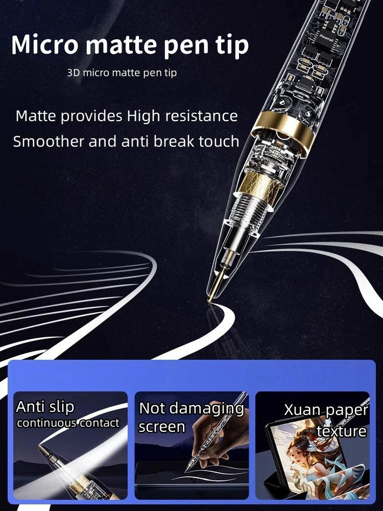 Ifacemall Transparent Chip Capacitive Pen for IPhone IPad Touch Pen Ipencil 2-generation Magnetic Suction Handwriting Pen