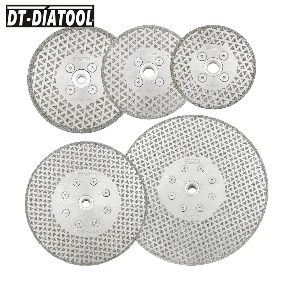 

DT-DIATOOL 1pc Dia 4/4.5/5/7/9inch Sanding Disc Electroplated Diamond Wheel Cutting Disc for Granite Marble Tile Saw Blade M14