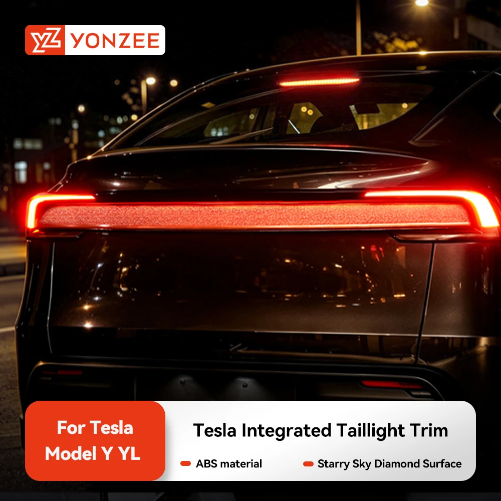 YZ for Tesla Model Y/YL Juniper Tail Light Decal Tailgate Trim One Piece Integrated Taillight Applique Bling Exterior Modificati