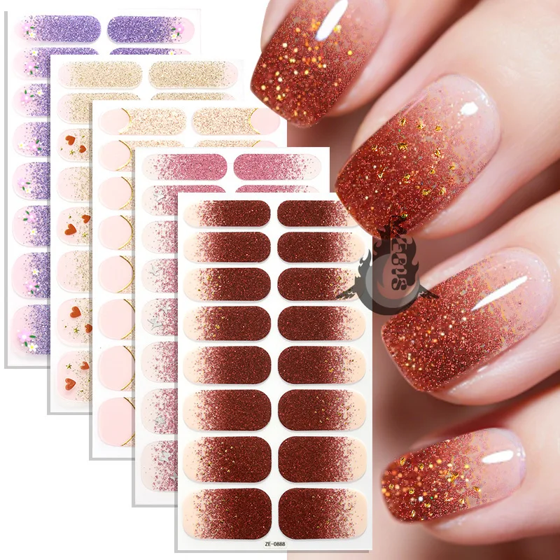 MEBIS 16가지 팁스 마룬 네일 액세서리 스티커 네일 파츠 타마고치 씰 매니큐어용 가짜 손톱 슬라이더 네일 장식용