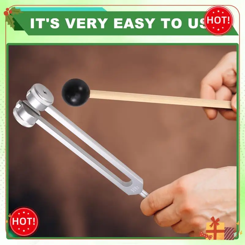 ABLE-Professionelle 95-Hz-Stimmgabel mit Silikonhalter und Hammer für Yoga und Klangheilung