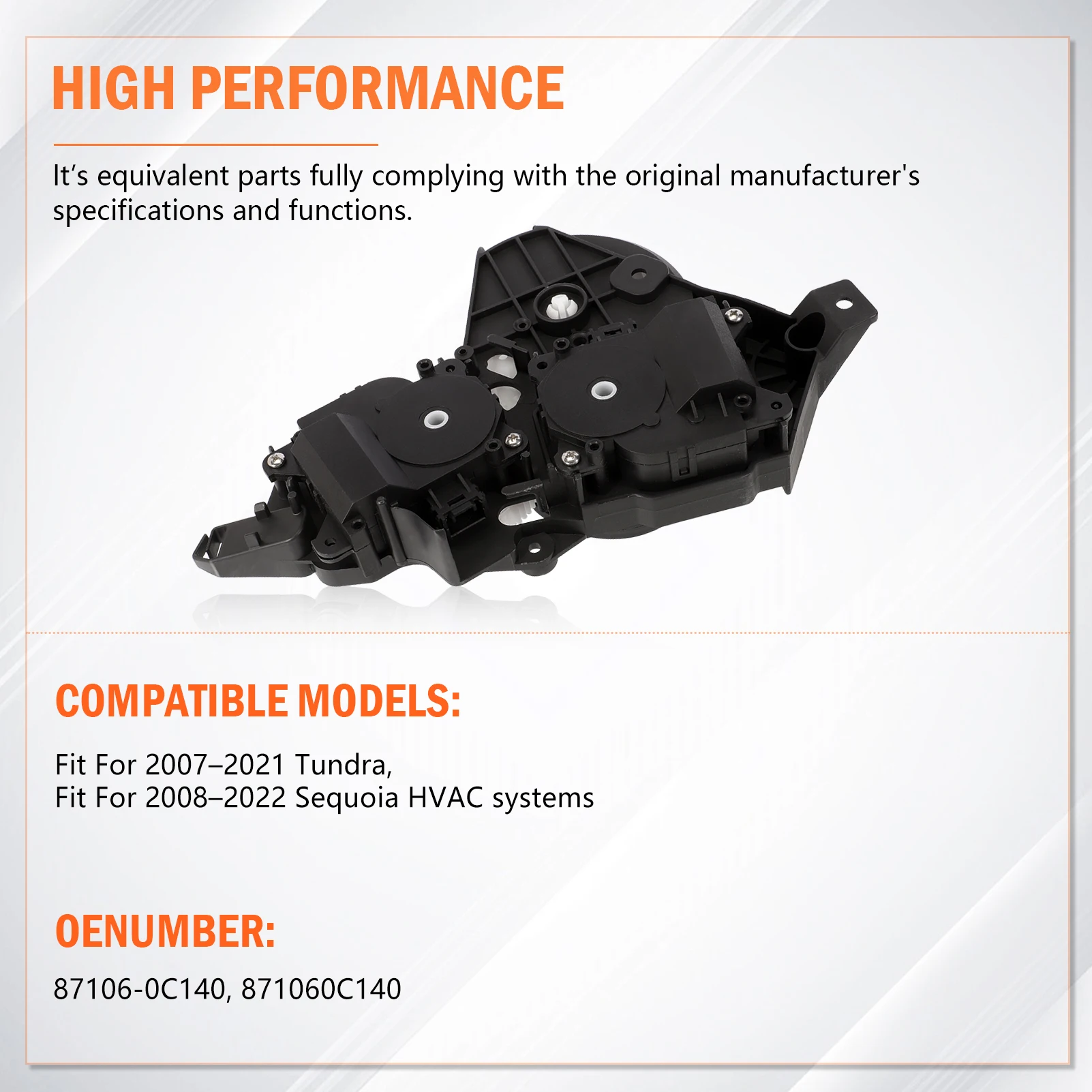 

87106-0C140 HVAC Blend Door Actuator 871060C140 FOR Toyota Tundra 2007–2021 Sequoia 2008–2022 Heater Air Mix Damper Servo Motor
