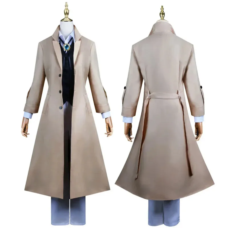 Anime Bungou Stray Dogs Nakahara Chuuya Cosplay Man Costume Wig Hat Glove Jacket Pants Female Dazai Cosplay Suit