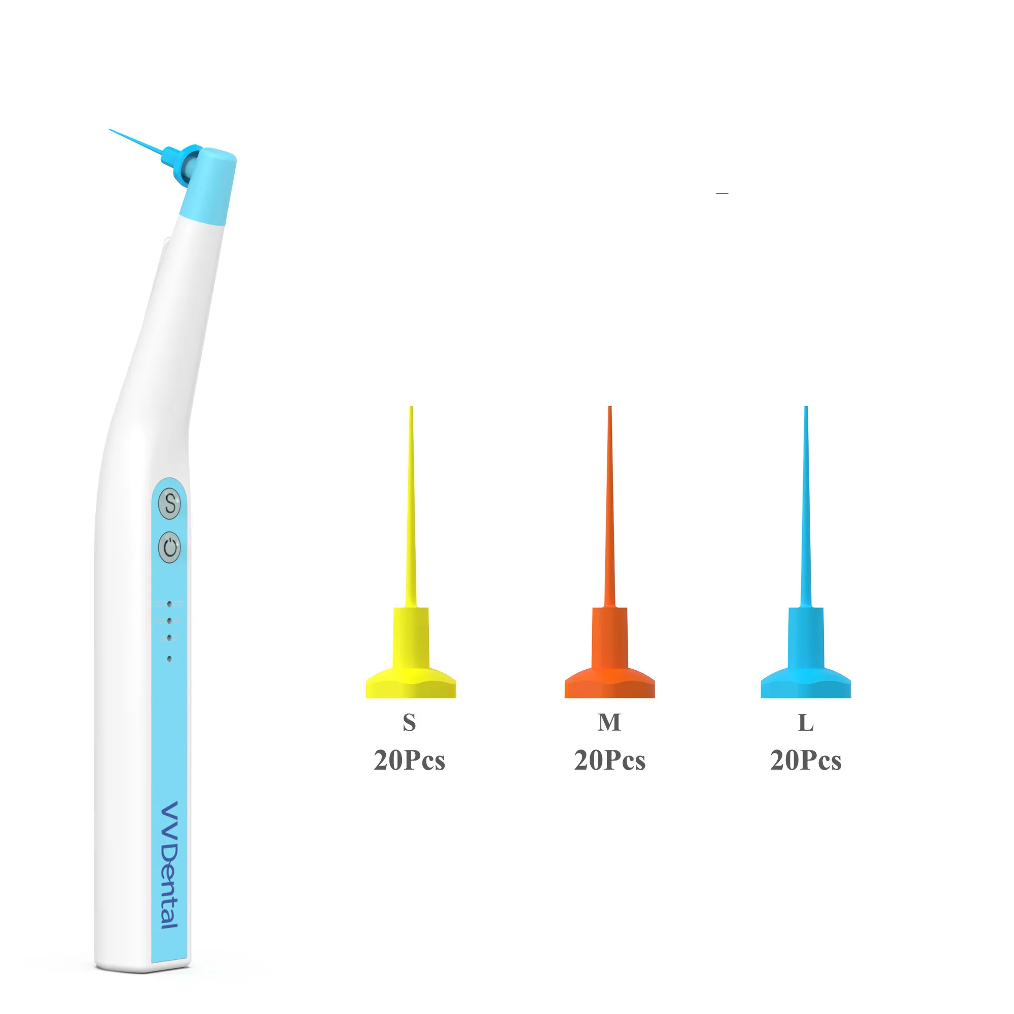 VV Dental Wurzelkanal Sonic Irrigator Aktivator mit 60 Stück Endo-Feilen für die endodontische Reinigung Neues Zahnmedizin-Instrument Freies Schiff