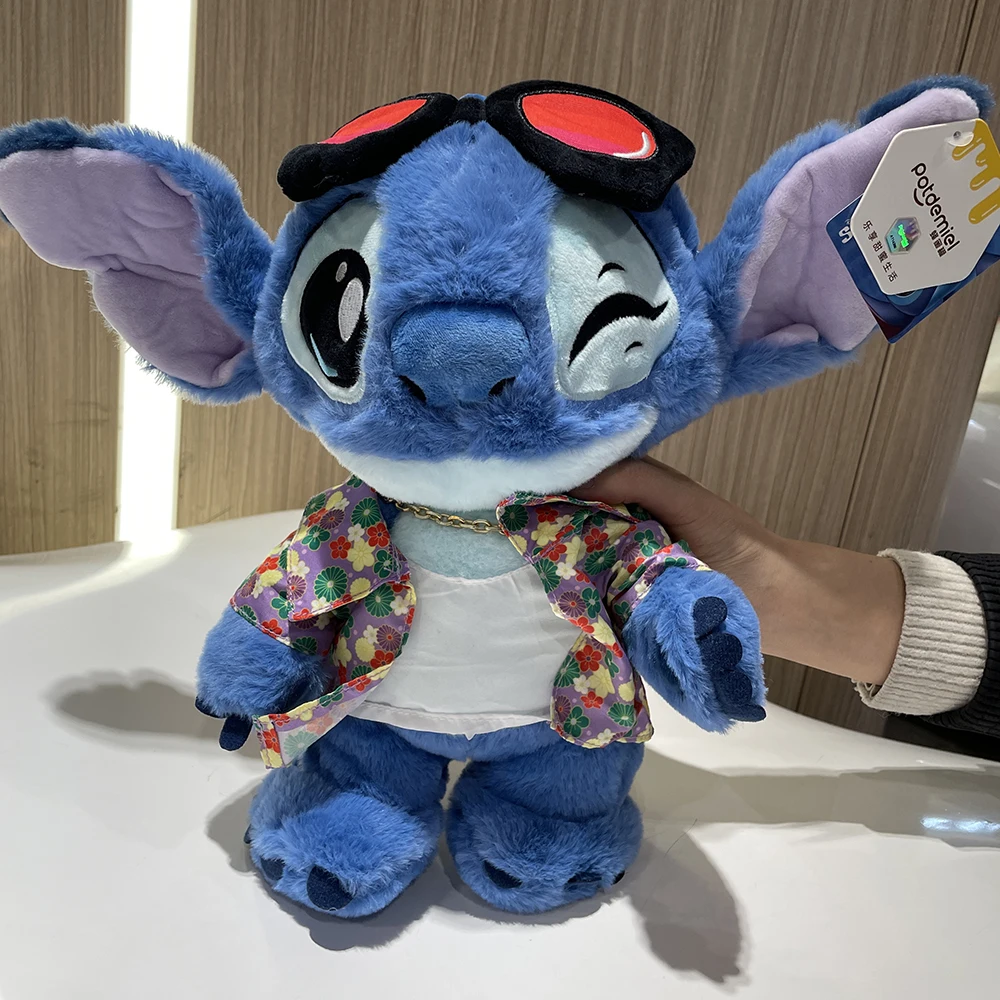 Hot 30cm Genuine Disney Kawaii Stitch Cool Style Lilo&Stitch Plush Dolls Stuffed Toys High Quality Children Toy Girlfriend Gift