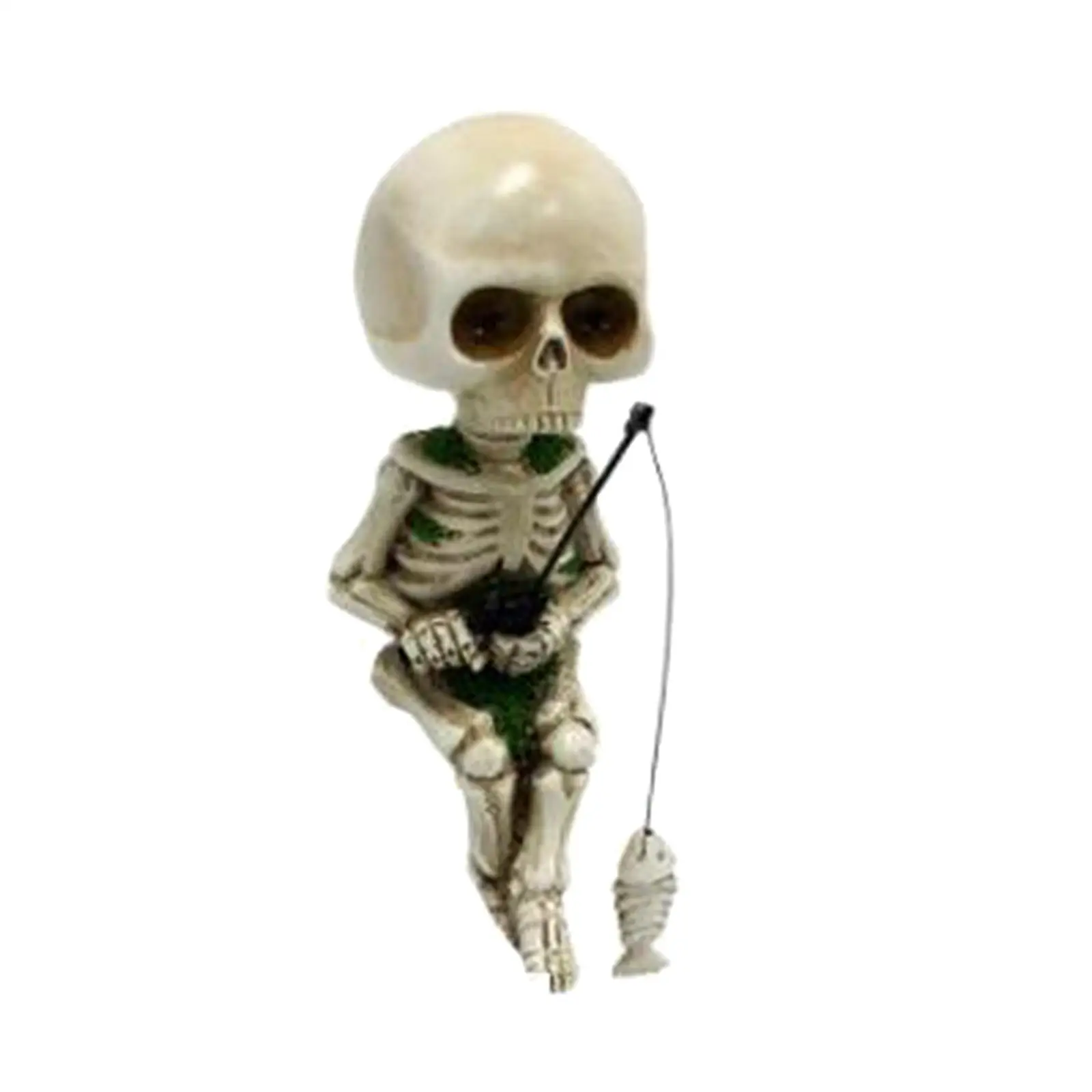 Small Skull Ornament Mini Skull Skeletons Figurines Decorative Resin Landscape for Outside Pond Bonsai Decor Halloween Crafts