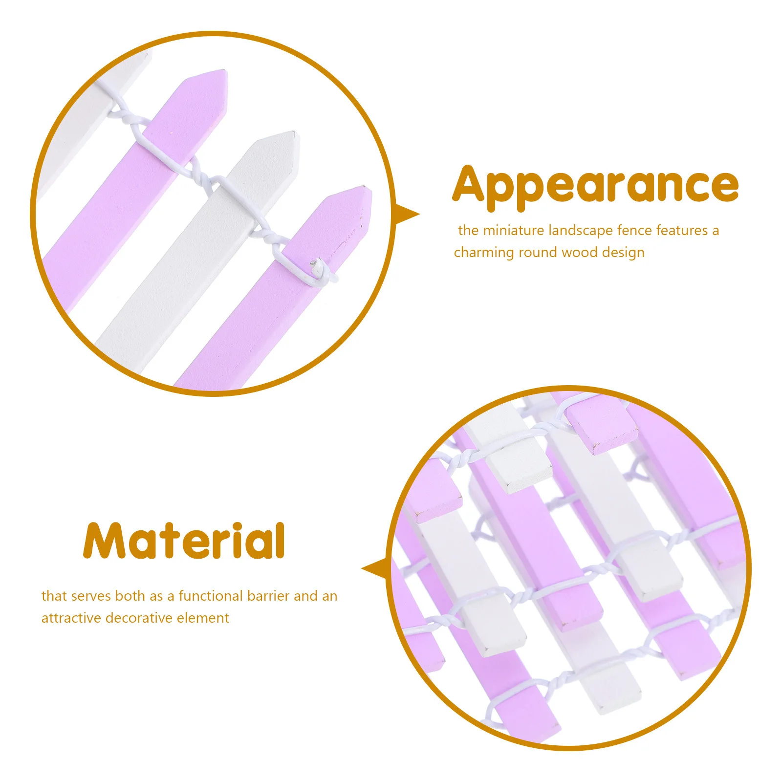 Миниатюрный забор, двухцветный деревянный маленький сад, микропейзаж, бордюр, сказочное украшение для сада, аксессуар для рукоделия, забор для кукольного домика