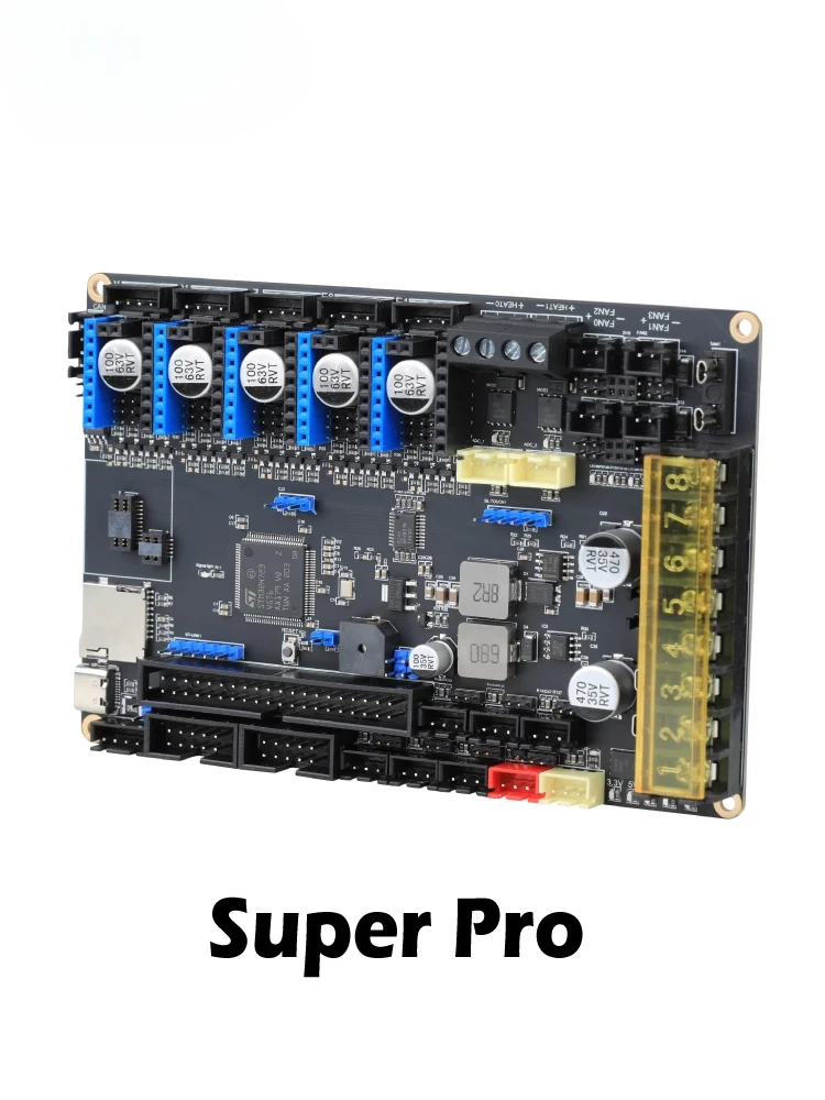 

The brand-new Fly high-speed Super 5 Pro high-voltage shaft 32-bit 550MHz is used for Klipper/RRF 3d printing motherboards