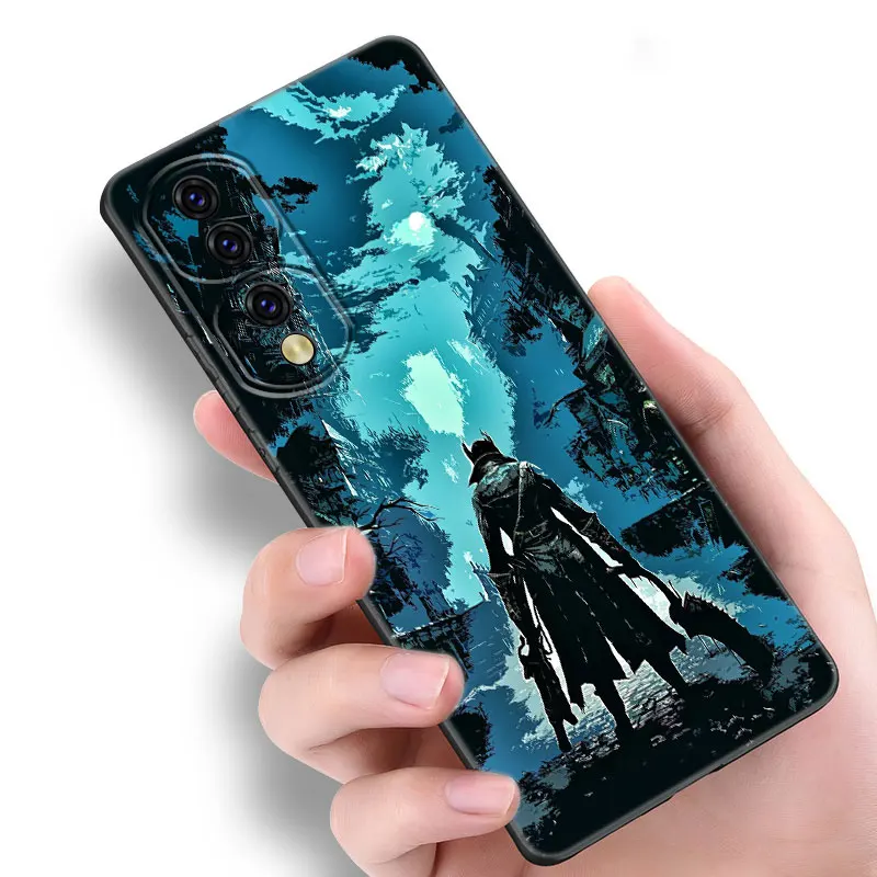 Bloodborne Game Telefoon Case Voor Huawei Nova 8 9 5T Y60 Y90 Honor X9 30 30S 50SE 60 70 Mate 20 40 Pro 10 Lite Plus TPU Zwart Cover