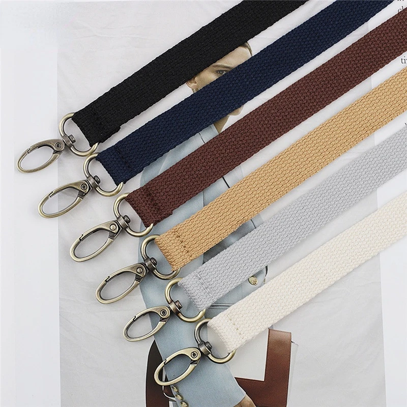 

65-120cm Bag Strap Solid Color DIY Canvas Straps Adjustable Crossbody Bag Accessories Replacement Laptop Camera Shoulder Strap