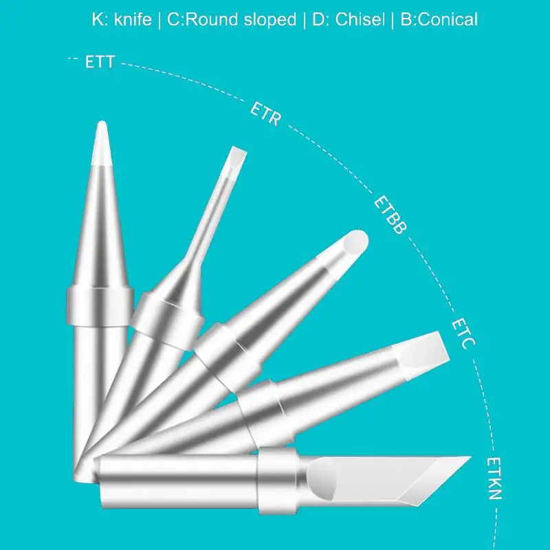 Weller ET Series ETD ETB ETA Soldering Iron Tip Copper Lead-Free for WES50 51 Soldering Station Welder For PES51 LR21 Handles