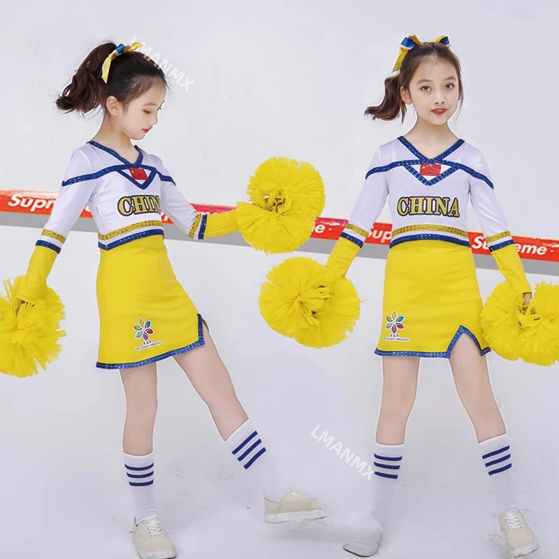 Children's cheerleading performance costume for primary and secondary school sports games cheerleading performance