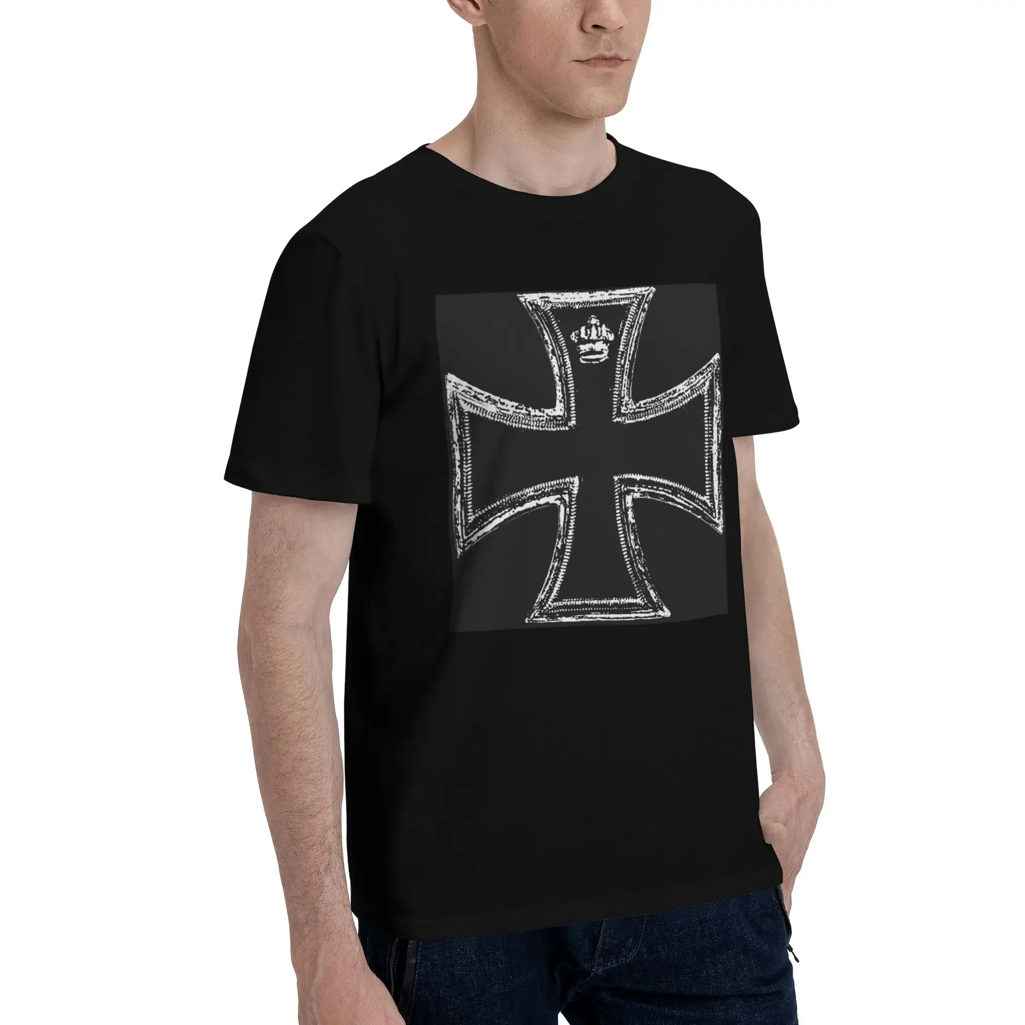 West Coast Iron Cross Choppers Men T-Shirt Oversized T Shirts Men's Crew Neck Cotton Tees Short Summer Male