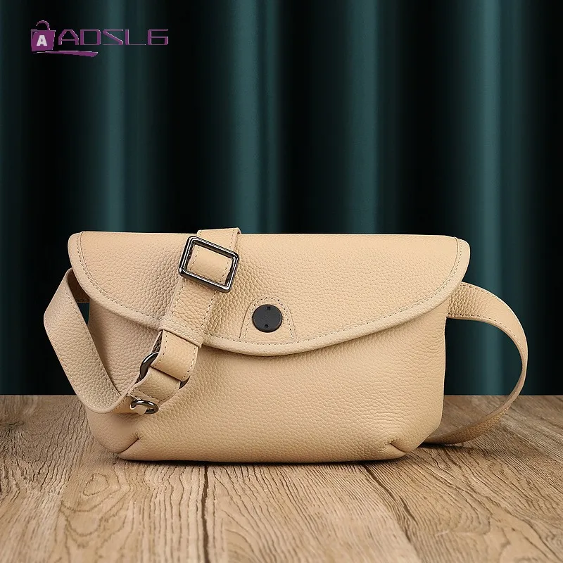 Womens New Cowhide Genuine Leather Mini Armpit Shoulder Bag Dark Trend Fashion Casual Hit Color Small Crossbody Bags Female