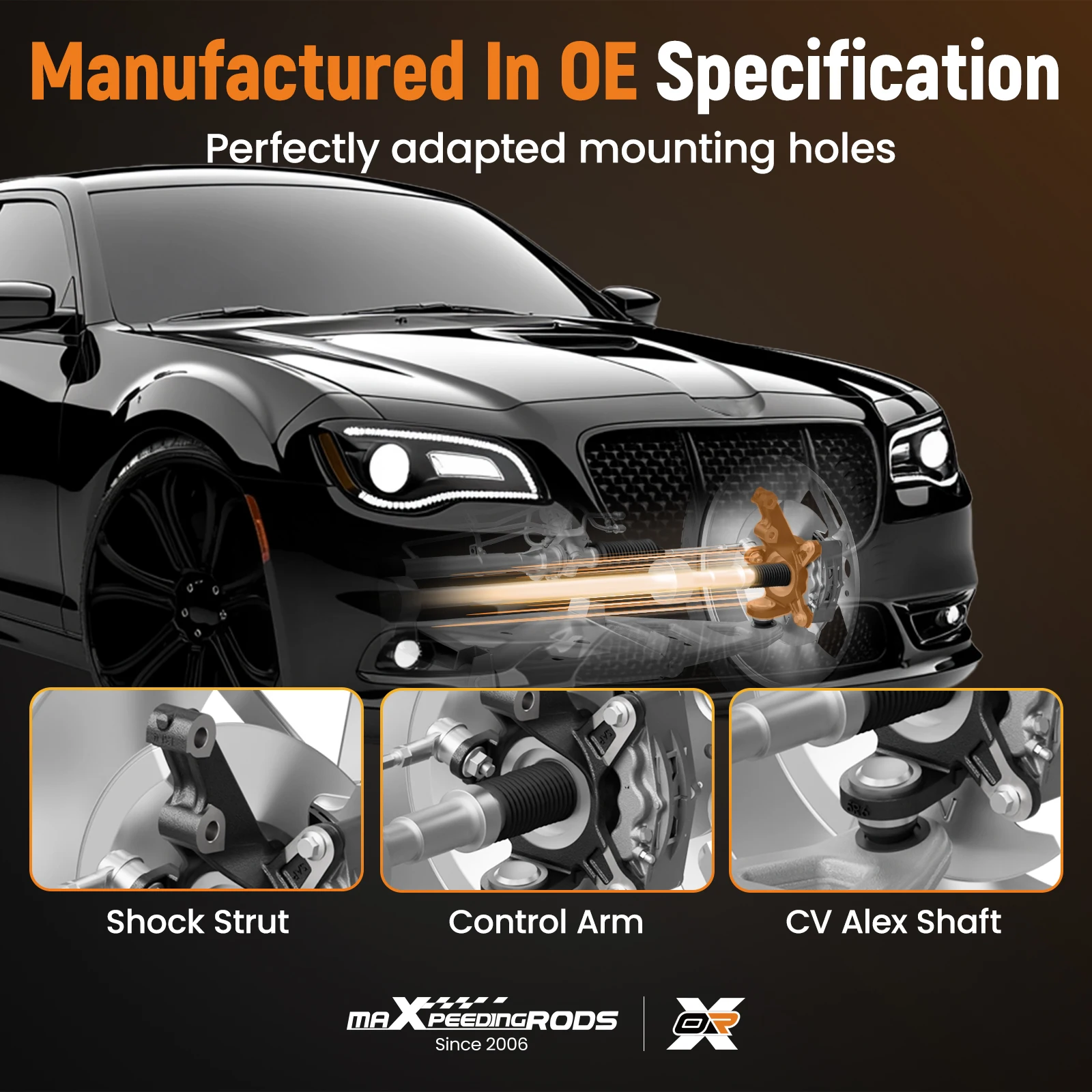 Steering Knuckles And CV Axle Shaft Set For Toyota Corolla 2009 - 2013 665224