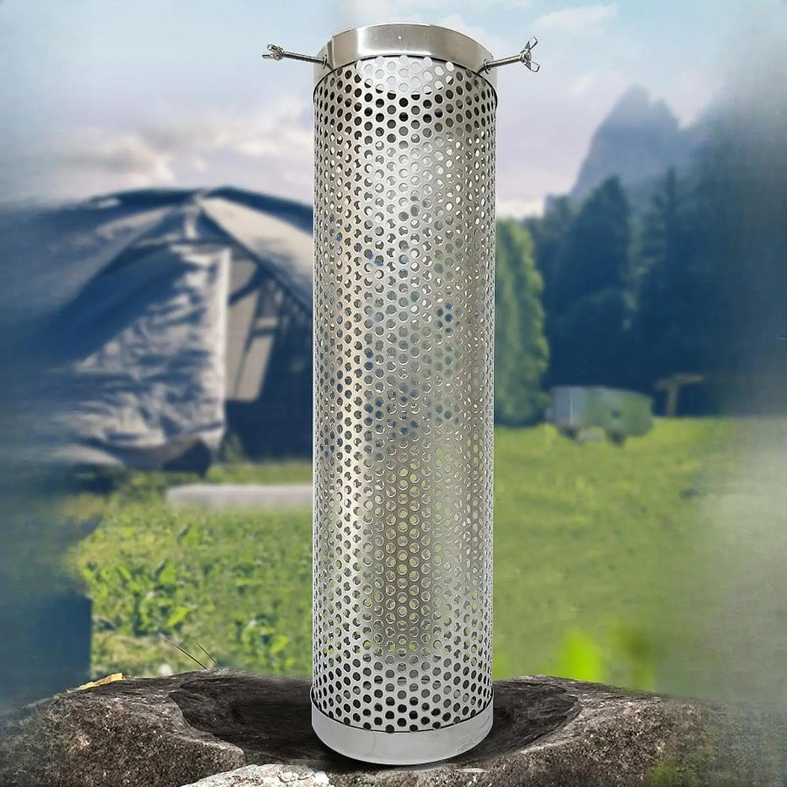 Tent Chimney Pipe Chimney Guard Rass Net Exhaust Pipe Chimney Spark Arrestor Fireplace Chimney Cap for Outdoor Greenhouse BBQ