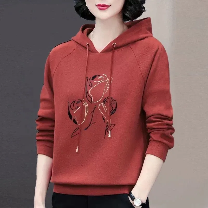 

Fashionable Autumn Long Sleeve Sweatshirt Casual 2025 Hooded New Loose Versatile Elegant Fashion Top