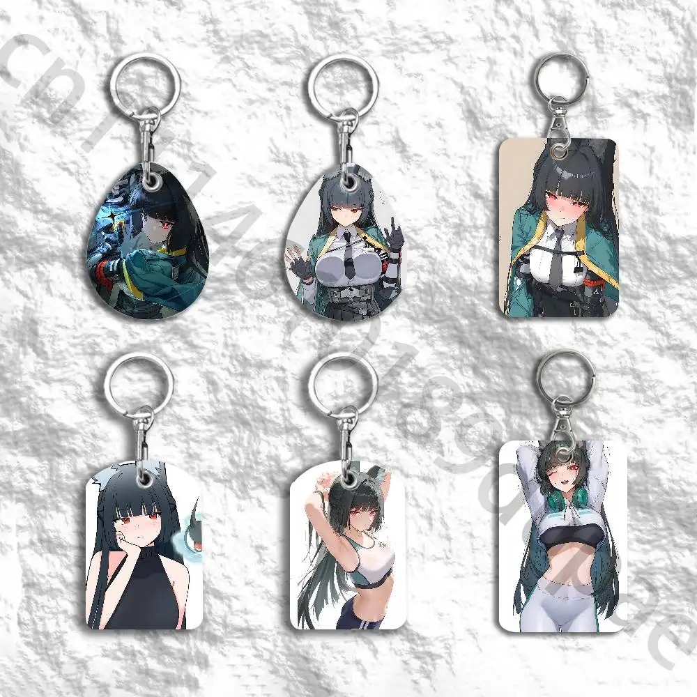 H-Hoshimi M-Miyabi Protective Printed Leather Card Case Metal Keychain for Bank Credit Bus Subway ID Cards