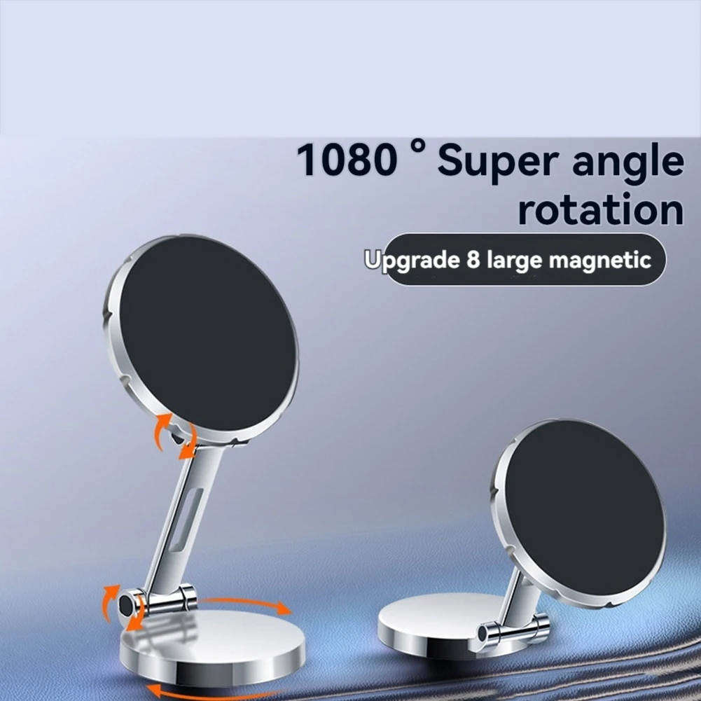 -A89Z حامل هاتف مغناطيسي للسيارة 1080 °   حامل مغناطيسي للسيارة لهاتف آيفون 15/14/13/12 (فضي)