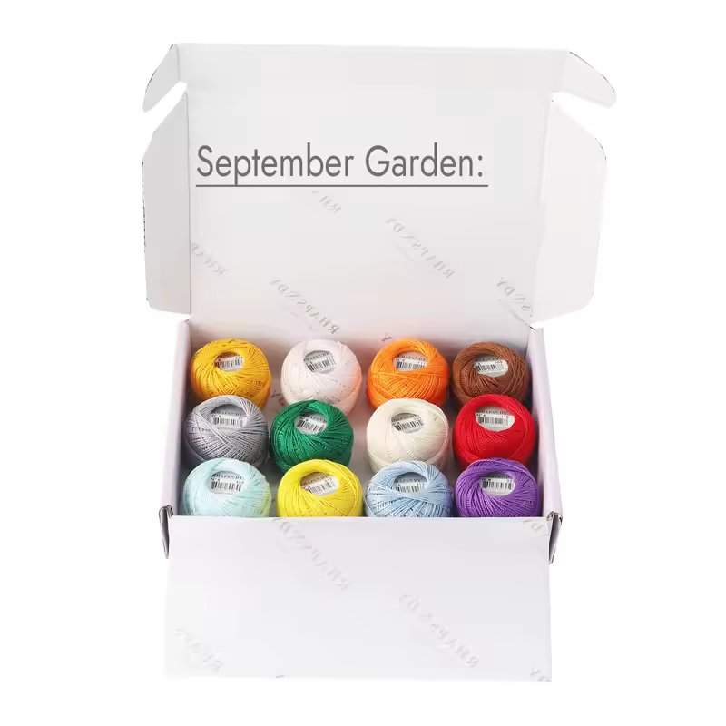 12 bolas/juego Rhapsody Rainbow colores tamaño 8 hilo de bordar de algodón perlado 100% algodón egipcio doble mercerizado artesanía Crochet