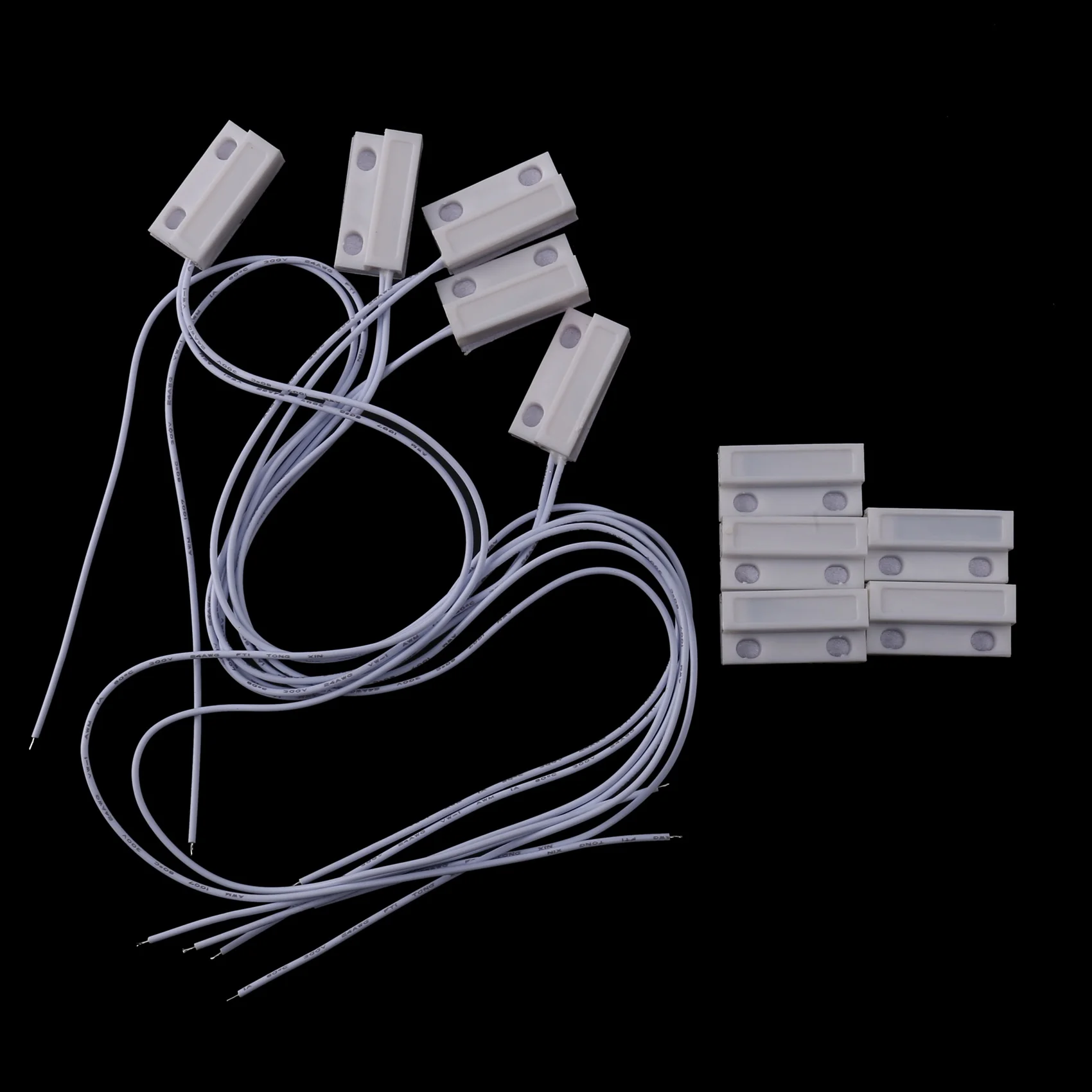 B04B-5 Pcs Mc-38 Wired Door Window Sensor Magnetic Switch For Home Alarm System,When Sensor Together,Normally Closed Nc