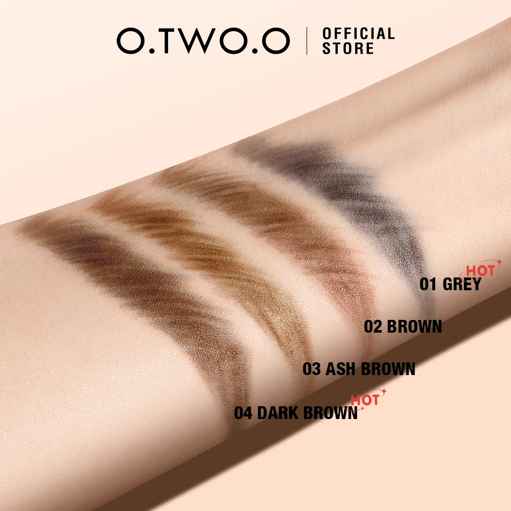 O.TWO.O Eyebrow Pencil 4Colors Retractable Pencil Dual-Sided Brush Fine Tip Shapes Defines Fill Brow Makeup With Eyebrow Trimmer