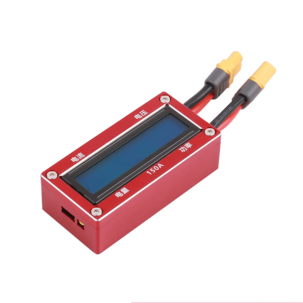 MT150A All Aluminum Ammeter Power Meter for ESC Monitoring 0-150A Current 0-60V Voltage Aluminum Body 83mm x 41mm x 25mm