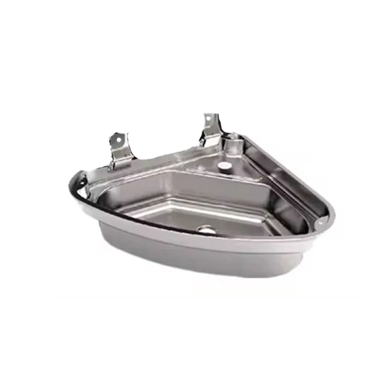 Anti-Rust Caravan Basin Sink With Tempered Glass Cover High-Durability & Durable For Boats Pleasure Craft & Temporary Shelters