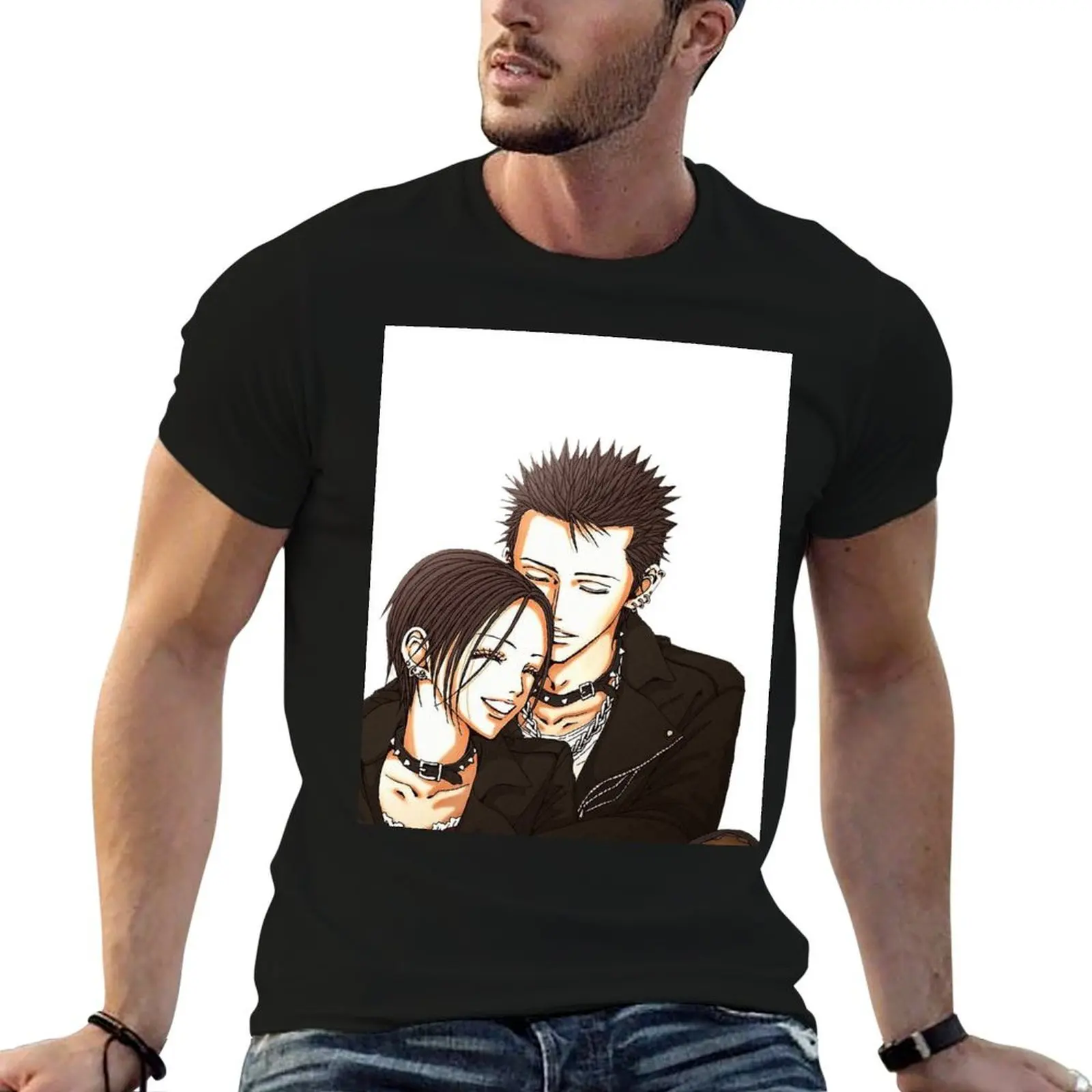 

Nana Osaki and Ren Honjo Half Body T-Shirt for a boy Aesthetic clothing mens tall t shirts