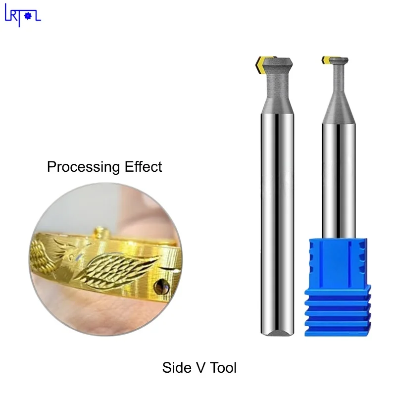 

MCD diamater Diamond Milling Cutter Inside V Tool Processing for gold