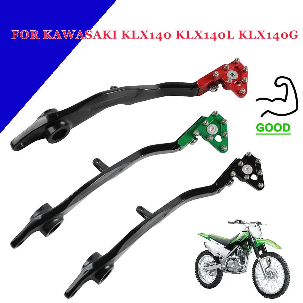 

Motorcycle Accessories Anti-fall Forged Rear Foot Brake Pedal Lever For Kawasaki KLX140 KLX140L KLX140G KLX 140 140L KLX 140G