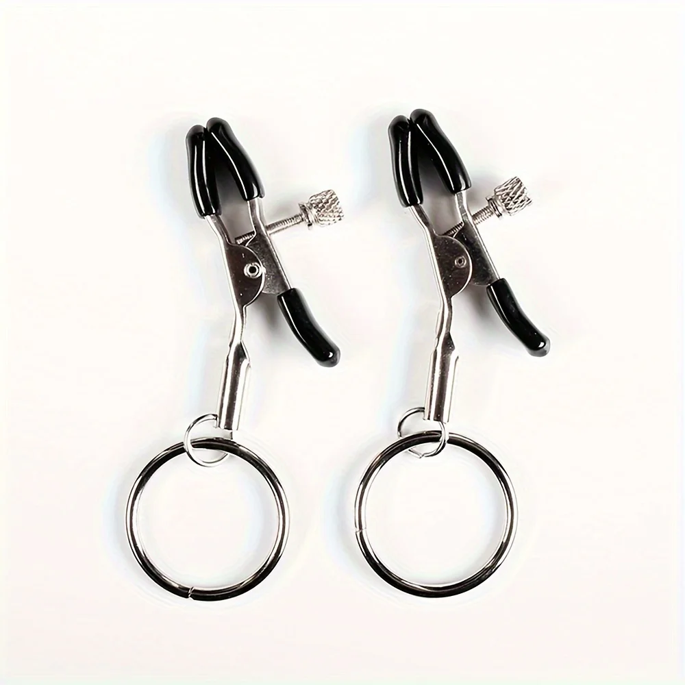 

Metal Nipple Clips Body Jewelry with Circle Sex Toy Suitable for Role Play Bed Bondage Sex Games Mimi Ring for Male and Women