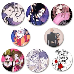 32/44/58mm Anime Nana Osaki Ai Yazawa Handmade Pins Brooch for Backpack Round Cartoon Badge Brooches Jewelry Gifts Accessory