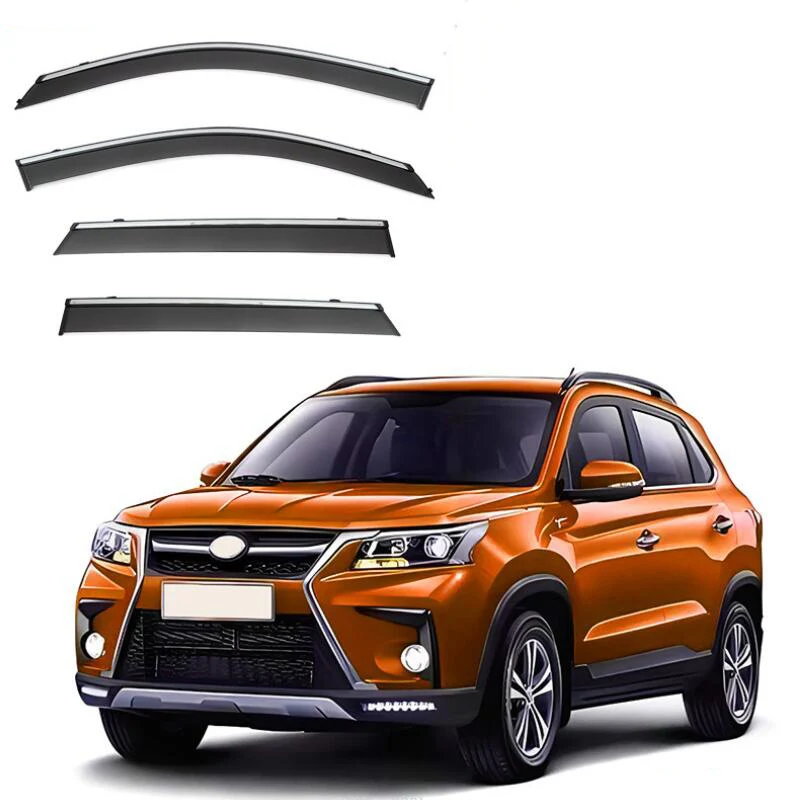 Side Window Deflector Weather Shield Window Visor Awnings & Shelters For BAIC Huansu S5 2016 2017 2018 2019