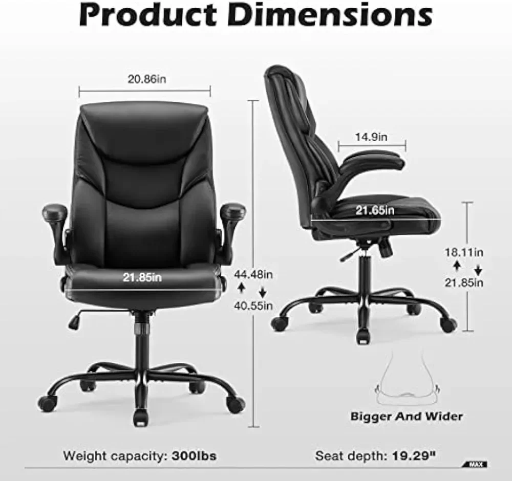 Ergonomic Adjustable Computer Desk Black Office Chair