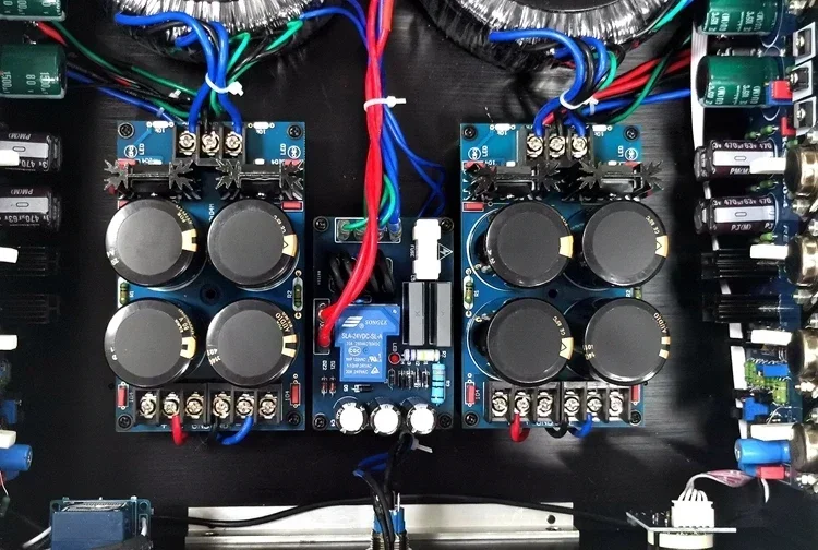 

A100 Circuit KA800 300W dual-channel HiFi Home Audio Power Amplifier Gold Seal ON MJ15024 MJ15025 Class A Class AB options