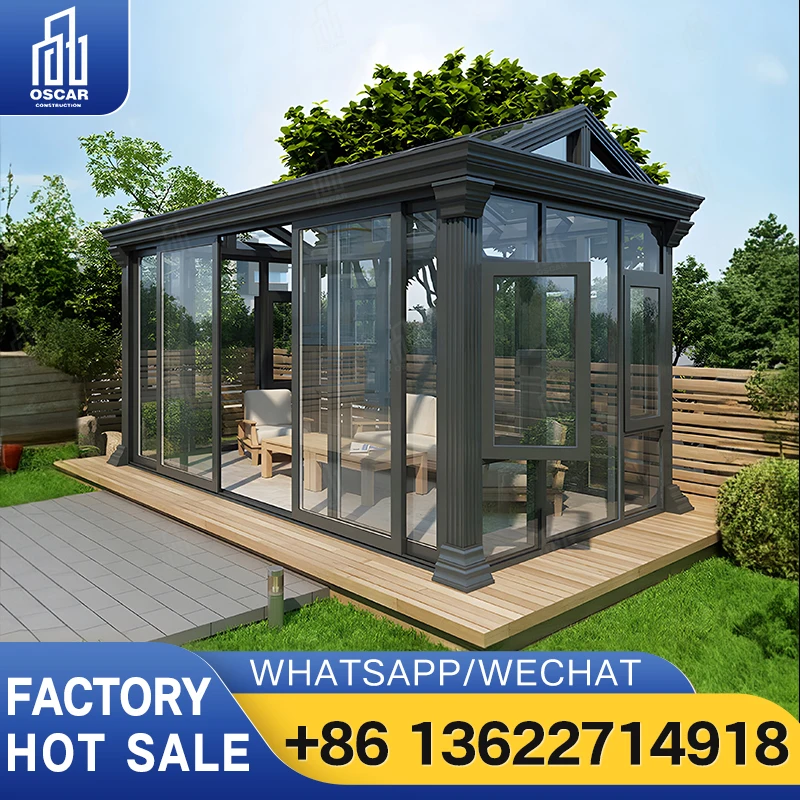 Multifunctional DIY Aluminum Sunroom Kits for Garden Patio Deck Customized by Factory