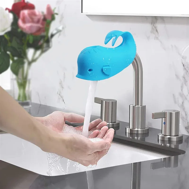

Baby Bathroom Hot Water Faucet Set, Silicone Bathtub Spout Protector, Faucet Extender, Toddler Bath Tub Essential