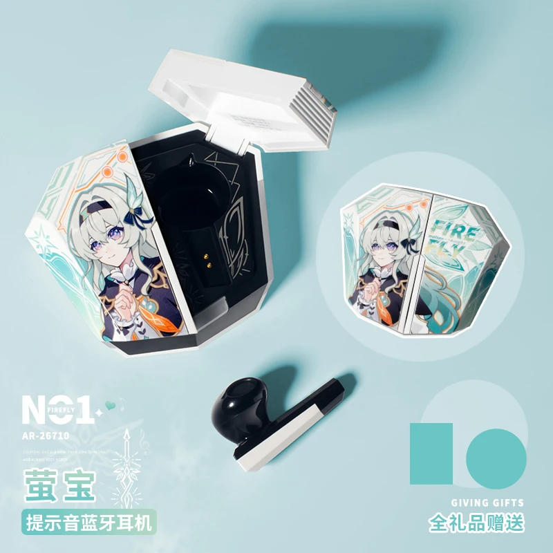 

Honkai: Star Rail Cute Firefly Theme Headphone Anime Gift HIFI Bluetooth 5.3 Headset Cosplay Active Noise Cancellation Earbuds