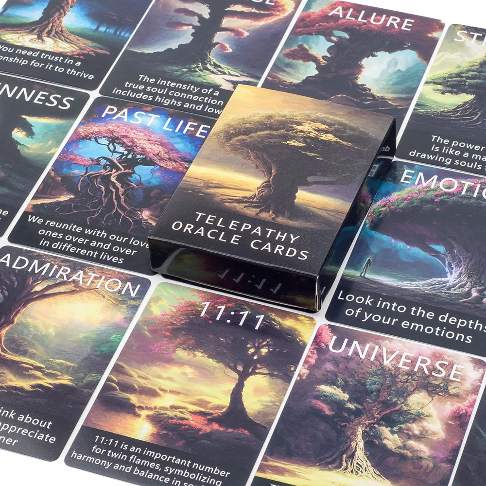 High Quality 103*71Mm 56Pcs Cards Telepathy Oracle Cards For Family Party Fortune Telling Divination Cards Deck Board Game