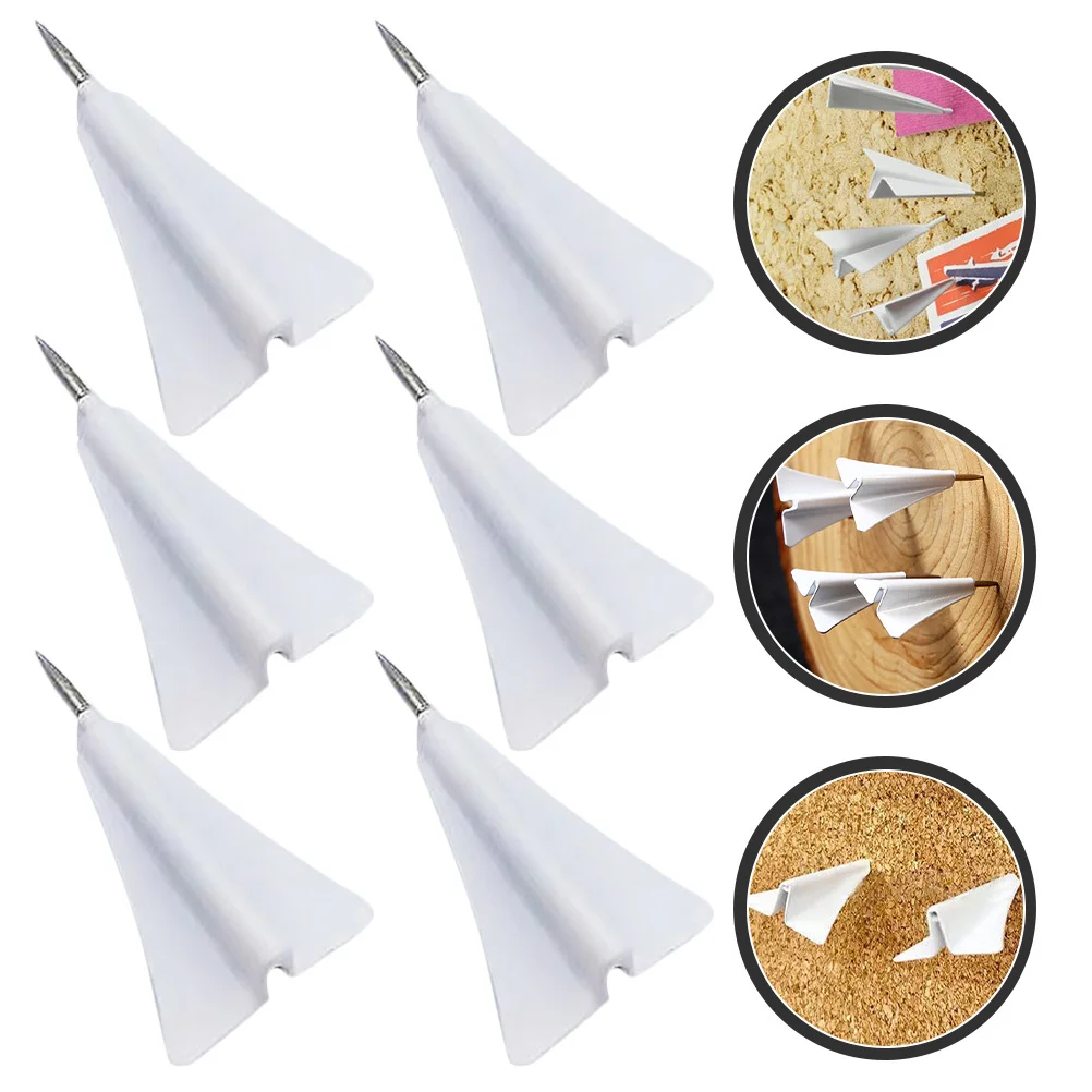 6 قطعة دبابيس ضغط الطائرة الورقية مسامير إبهام صغيرة للاستخدام اليومي مسامير مكتبية متعددة ملحقات الخريطة لوحة الإعلانات #5