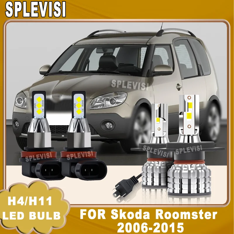 

over 50000hrs Lifespan Warranty Waterproof 2-4pcs LED Headlight Fog Light For Skoda Roomster 2006 2007 2008 2009 2010 2011-2015
