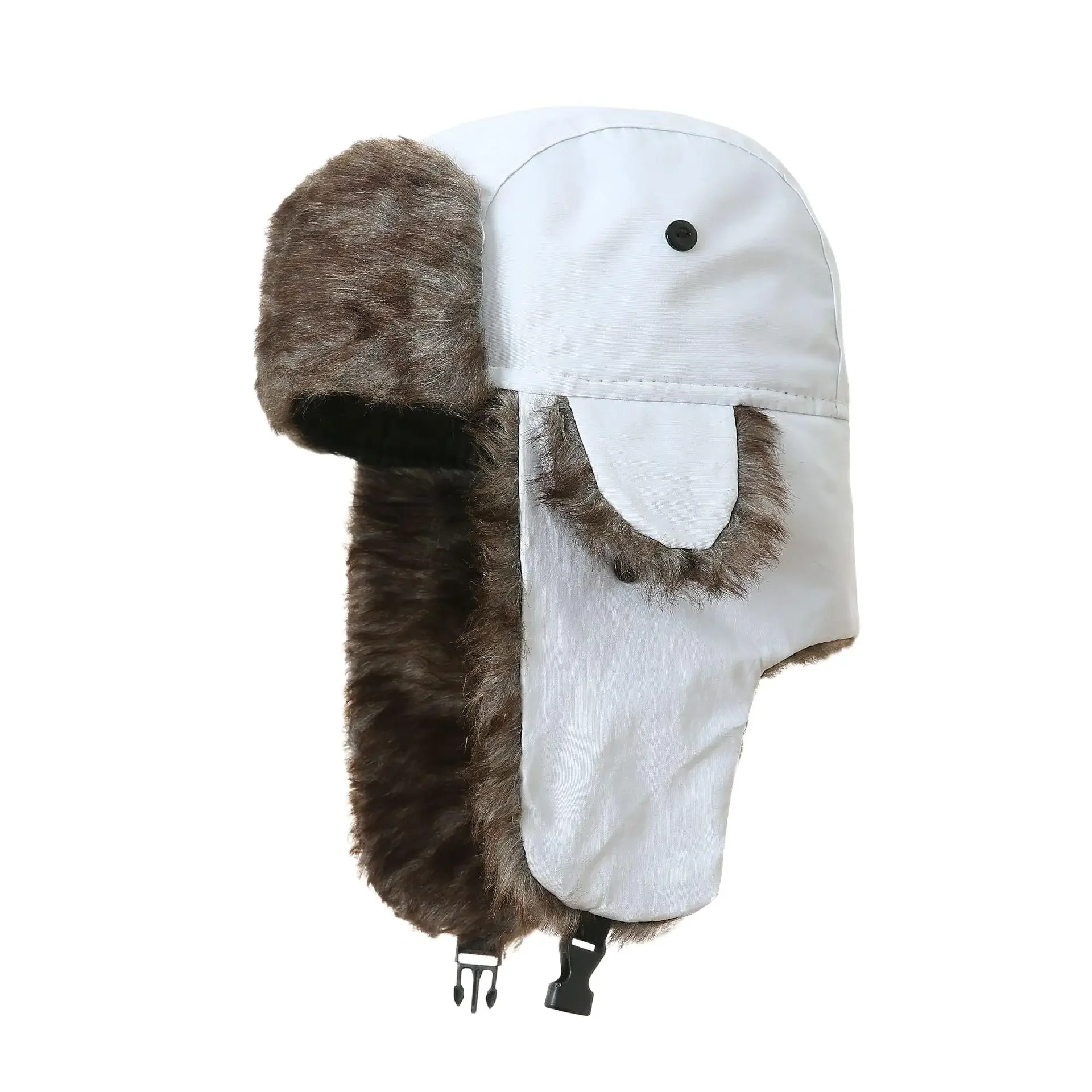 A European and American men's winter thick velvet warm Lei Feng hat for both men and women outdoor use