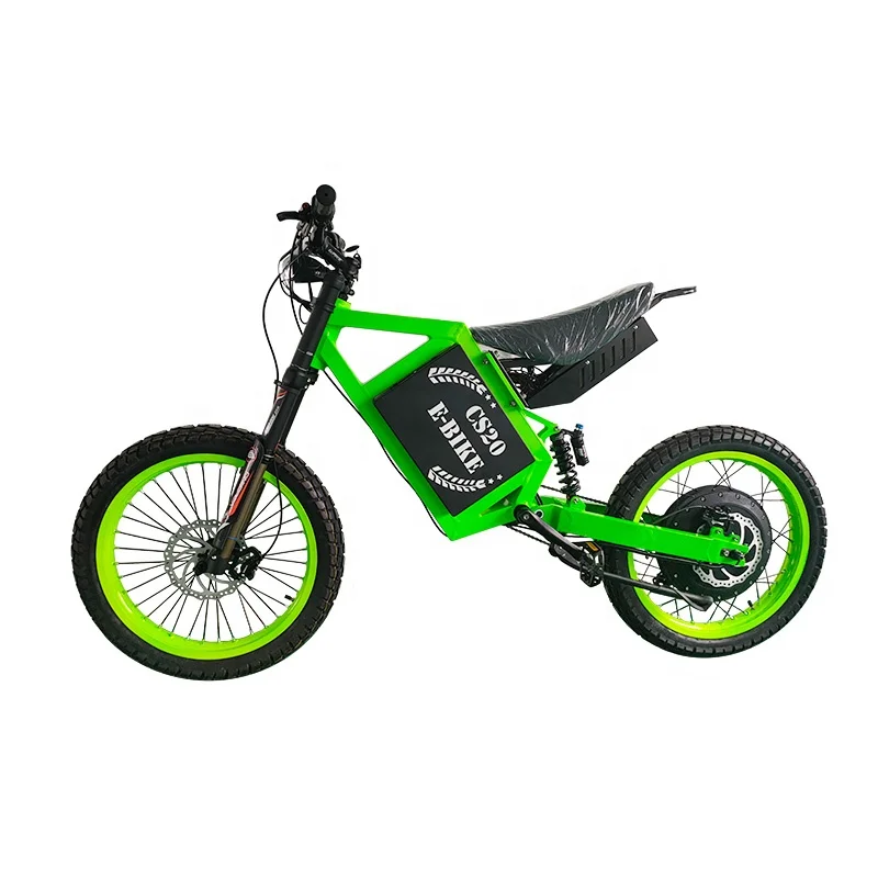 High Power 5000-12000W Electric Bicycle Fat Tires Full Suspension Cross-Country Ebike 72V Brushless Motor 6-Speed Lazy EBike