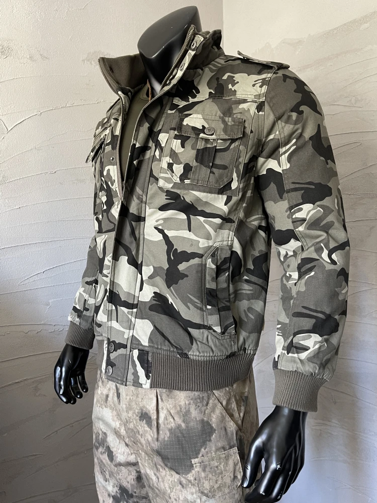 

Pilot Camouflage Jacket Men's Spring and Autumn Outdoor Warm Overalls Cotton-Padded