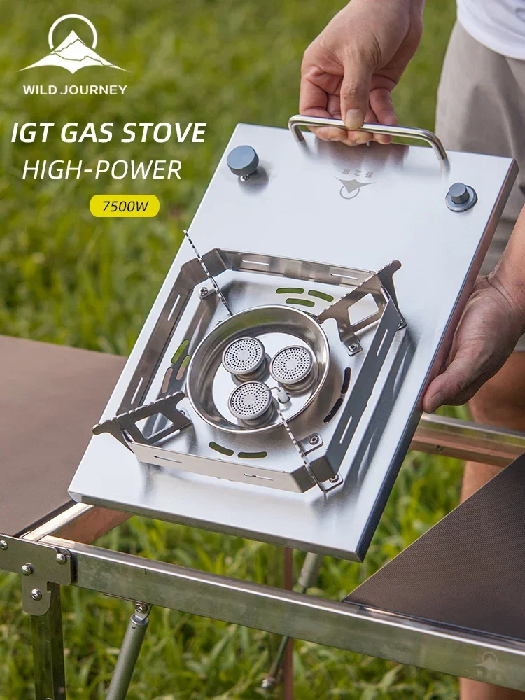 IGT Slammer Folding Gas Barbecue Grill BBQ Home Outdoor Vacation Travel Camping Stainless Steel Kitchenware Stove