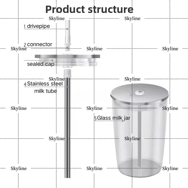 For Jura Coffee Machine Glass Milk Cup Pot Milk Foamer HP3 1 2 Accessories For ENA8 Z6 X3 X7