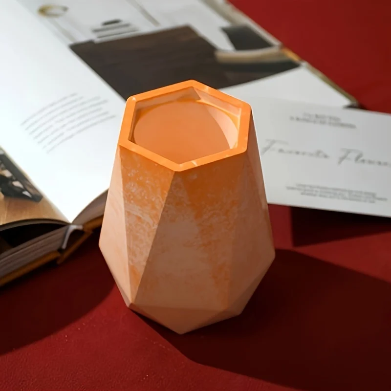 Diy6 Side Cut Side Vase Silicone Mold Gypsum Flower Arrangement Decoration Generous And Elegant Multi-functional Storage Home Decoration Drops Glue Handicraft