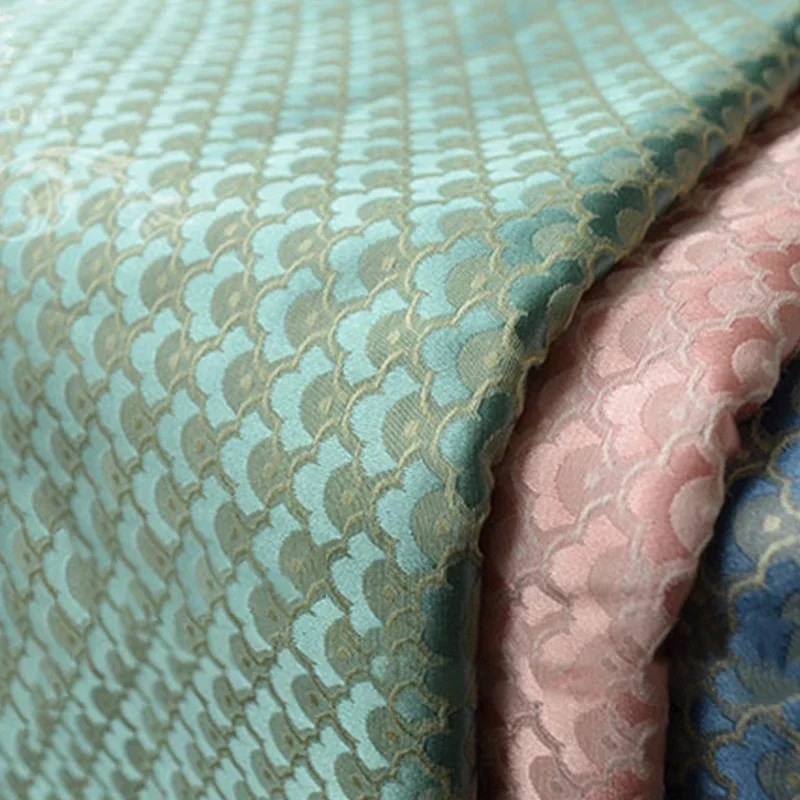 Small Plum Blossom 3D Jacquard Fabric Embossed Texture Embroidery Chinese Style Cheongsam Curtain Clothing DIY Sewing Material