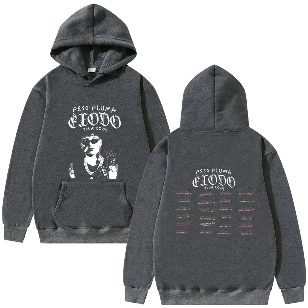 Singer Peso Pluma Exodo Music Album Tour 2024 Hoodie Men Women Fans Oversized Sweatshirt Male Hip Hop Fashion Streetwear Hoodies